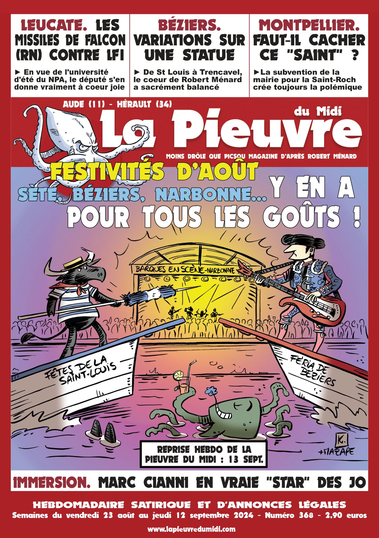 N° 368 du vendredi 23 août au jeudi 12 septembre 2024