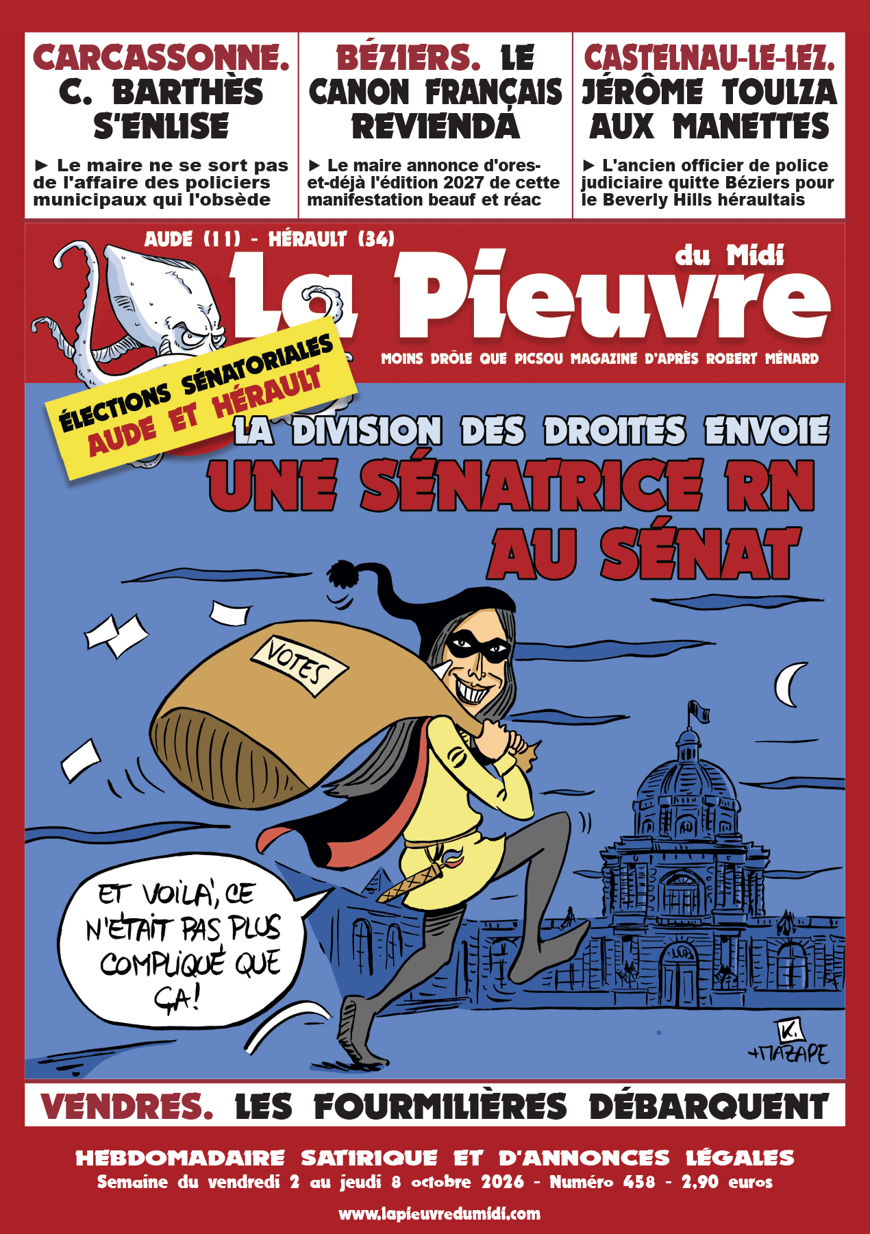 N° 458 du vendredi 02 au jeudi 08 octobre 2026